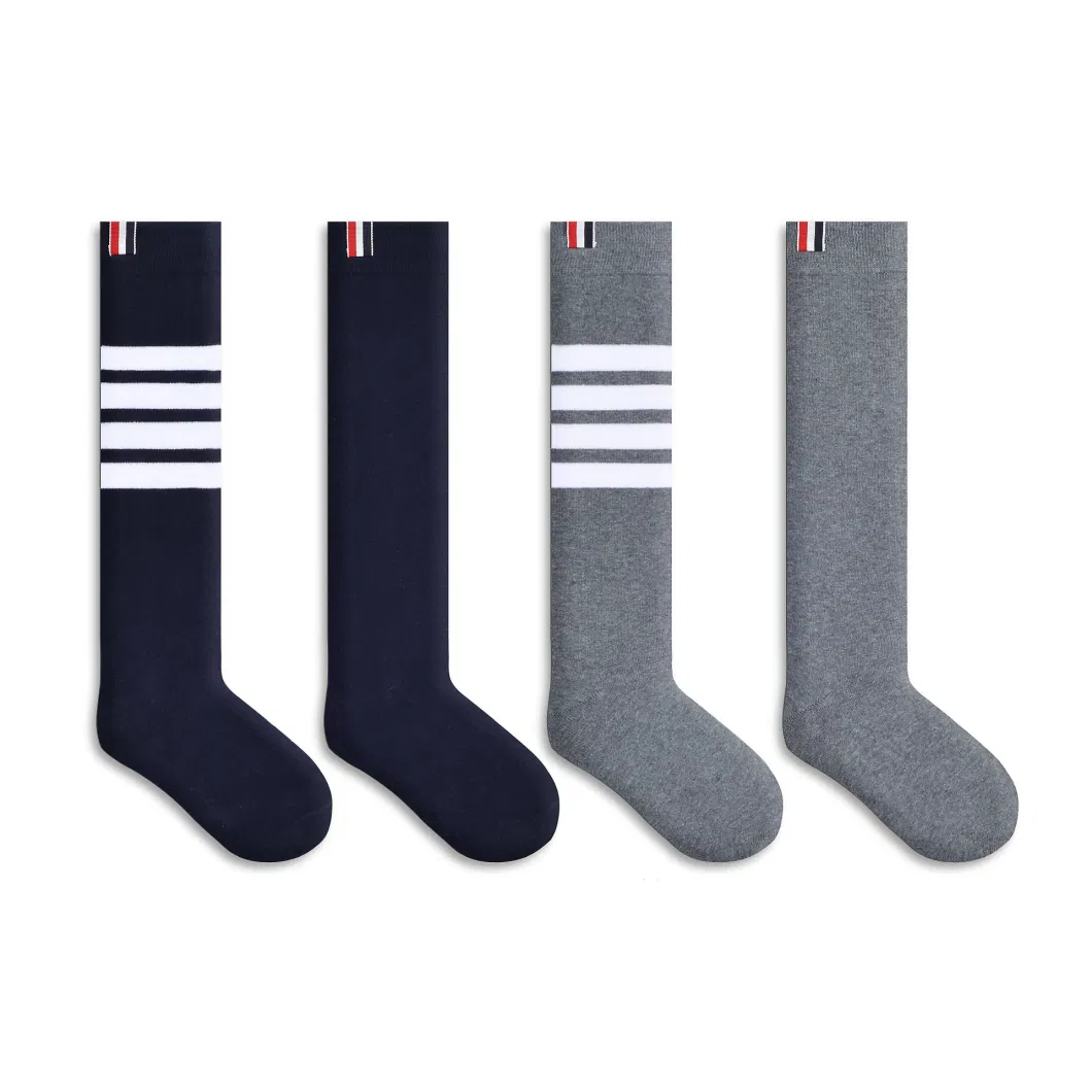 Tb New Women′s MID-Tube Socks Wool Socks Autumn and Winter Style Wool Socks Slimming Classic Four-Bar Trend MID-Tube Socks