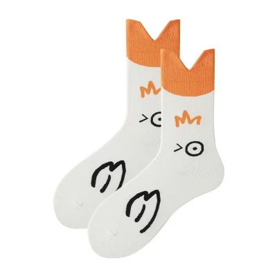 Высококачественные модные мягкие дышащие 3D-носки с мультяшной уткой, оптовая продажа, дешевые красивые школьные носки для молодых девушек и девочек