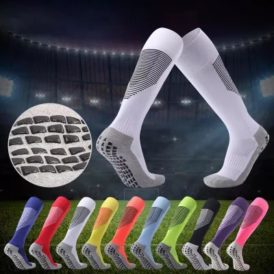 Производители оптом утолщенное полотенце снизу футбольные длинные противоскользящие чулки удобные футбольные футбольные захваты спортивные носки